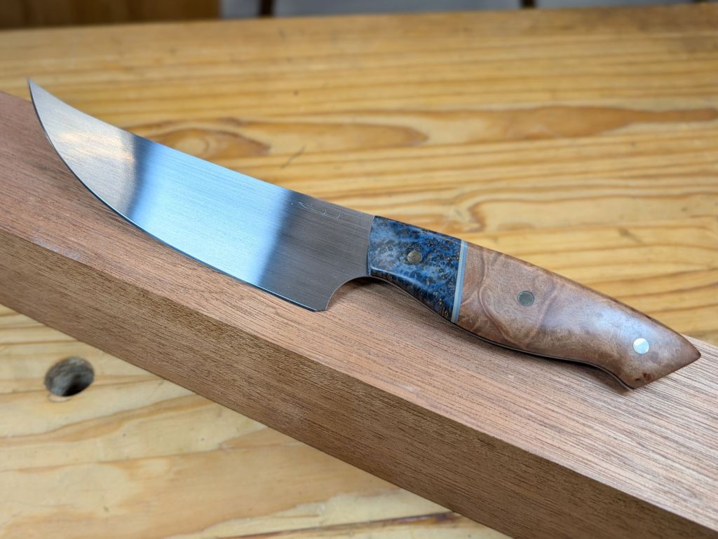 Black Ash & Maple Burl Trailing-Point BBQ Slicer
