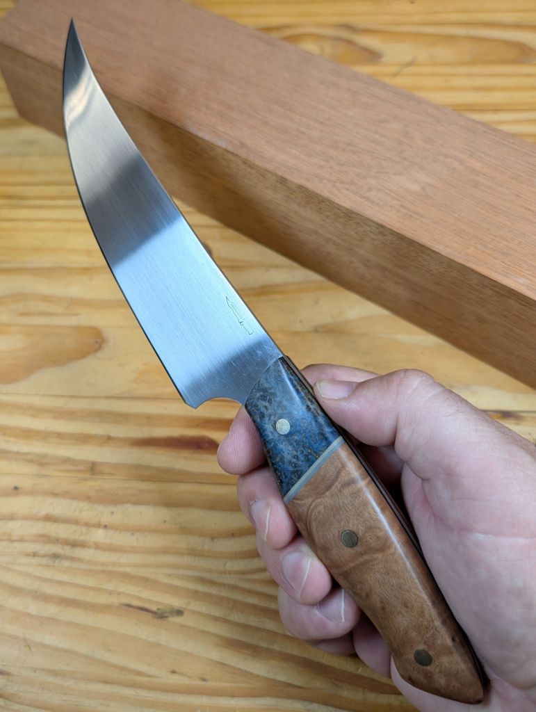 Black Ash & Maple Burl Trailing-Point BBQ Slicer