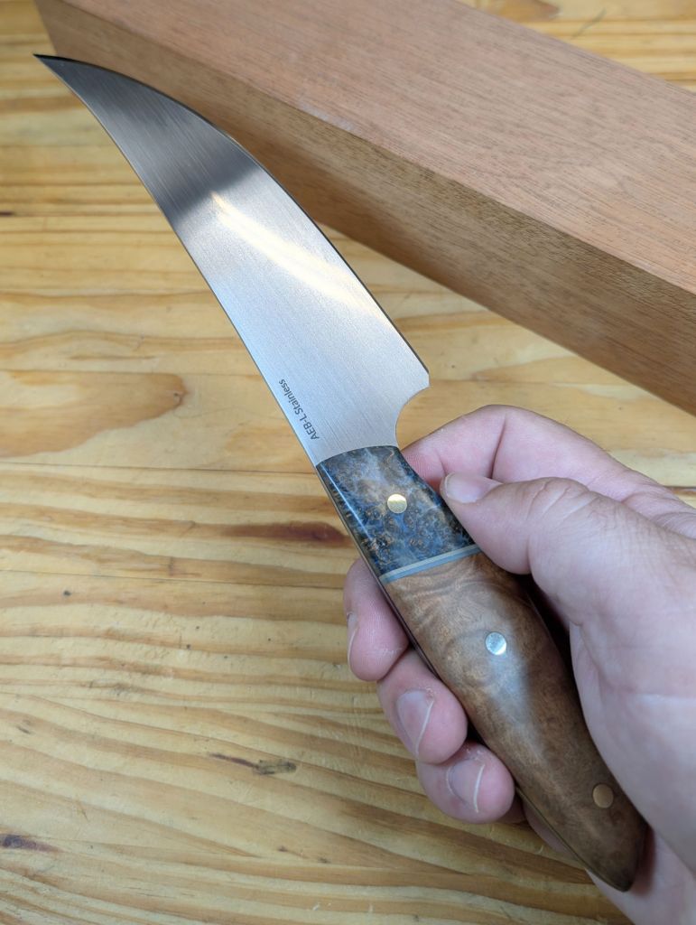 Black Ash & Maple Burl Trailing-Point BBQ Slicer